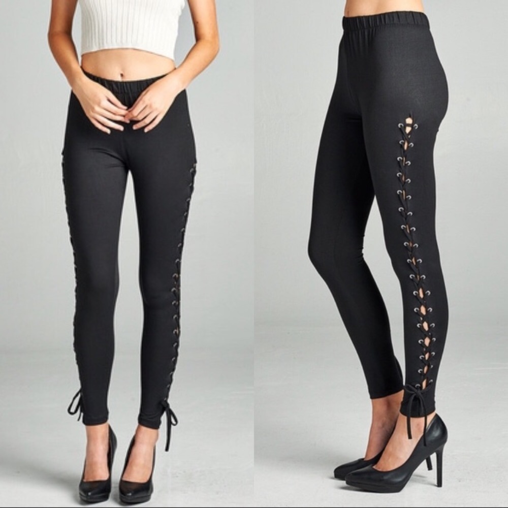 ❤️! Last one! Side Lace Up Grommet Leggings.